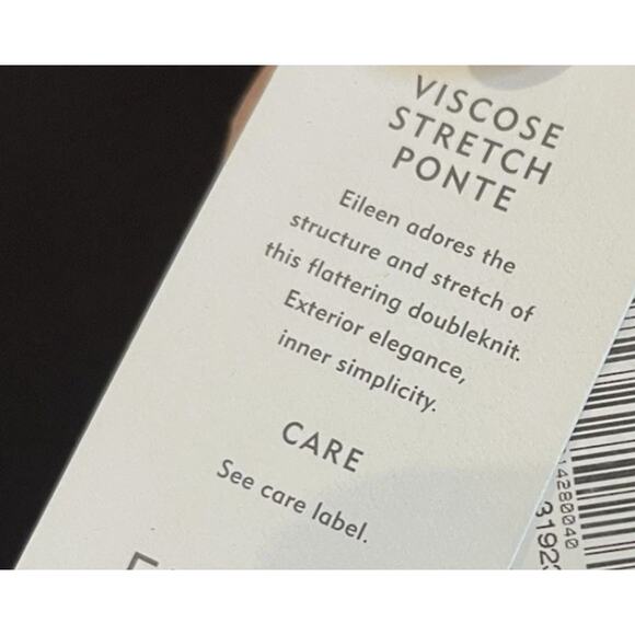 EILEEN FISHER Viscose Stretch Ponte chocolate brown blazer + dress 2pc suit set - Picture 14 of 15